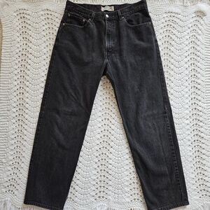 Levi's Men's 550 Relaxed Fit Black Jeans 36 X 32
